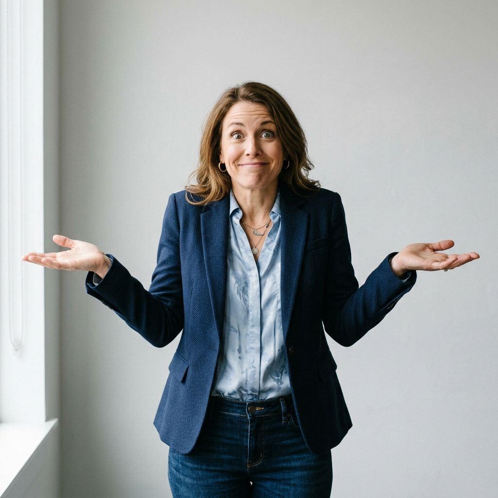 Business owner shrugging — not sure if their website is helping